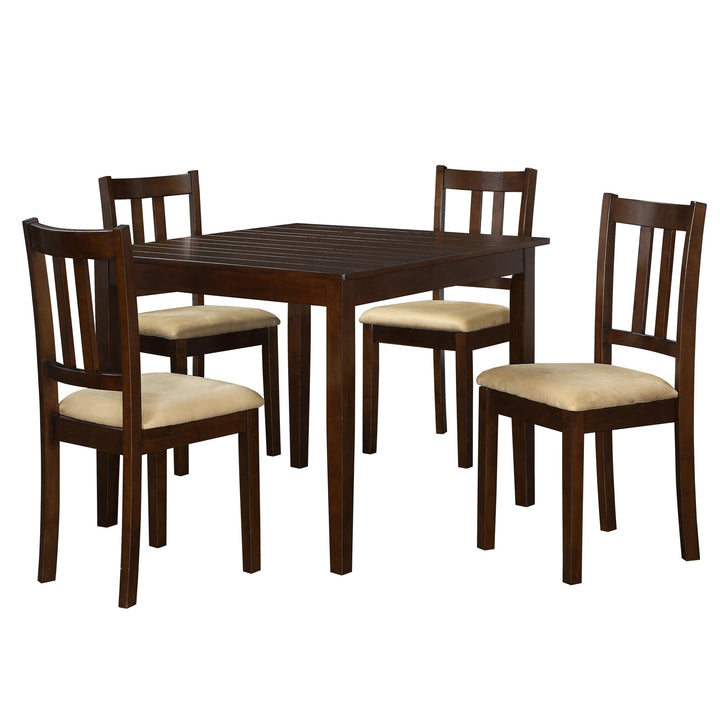 Redmond 5 Piece Traditional Dining Set with Table and 4 Chairs - Espresso