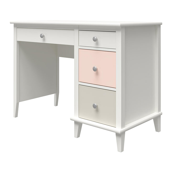 Monarch Hill Poppy Kids Desk with 2 Sets of Knobs - Peach