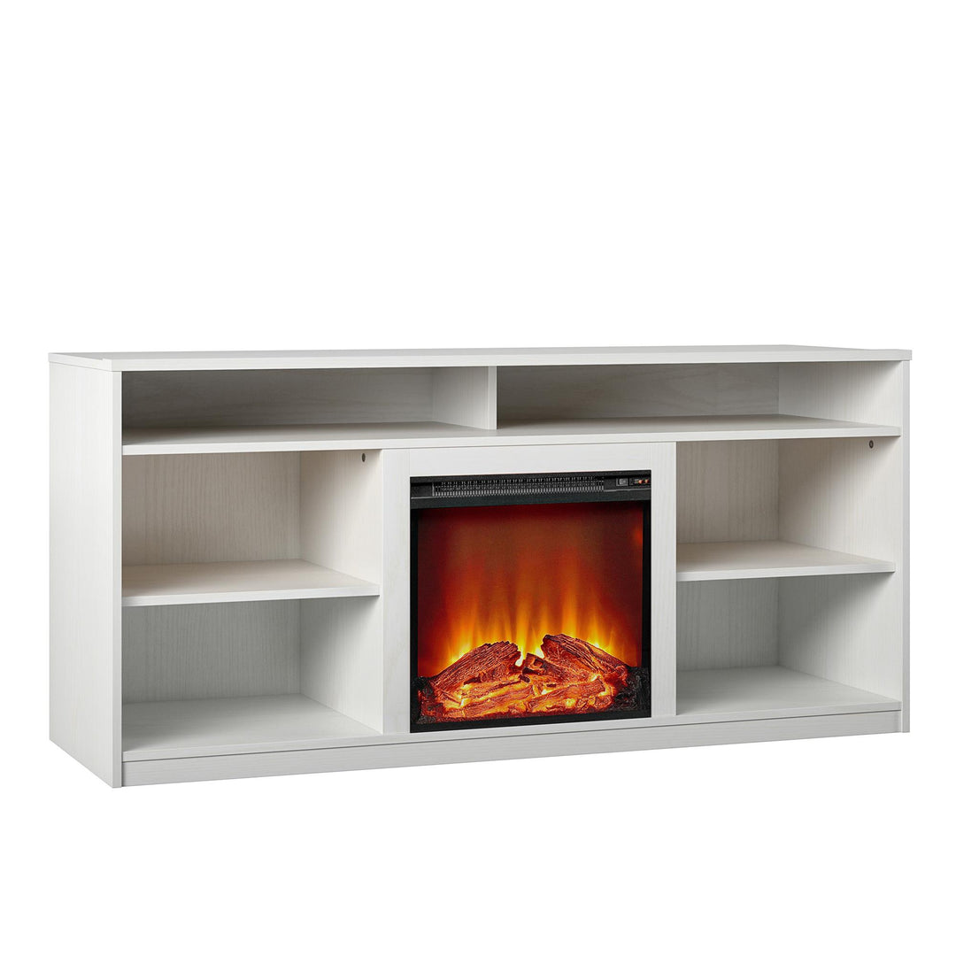 tv stand with fireplace 65 inch - White