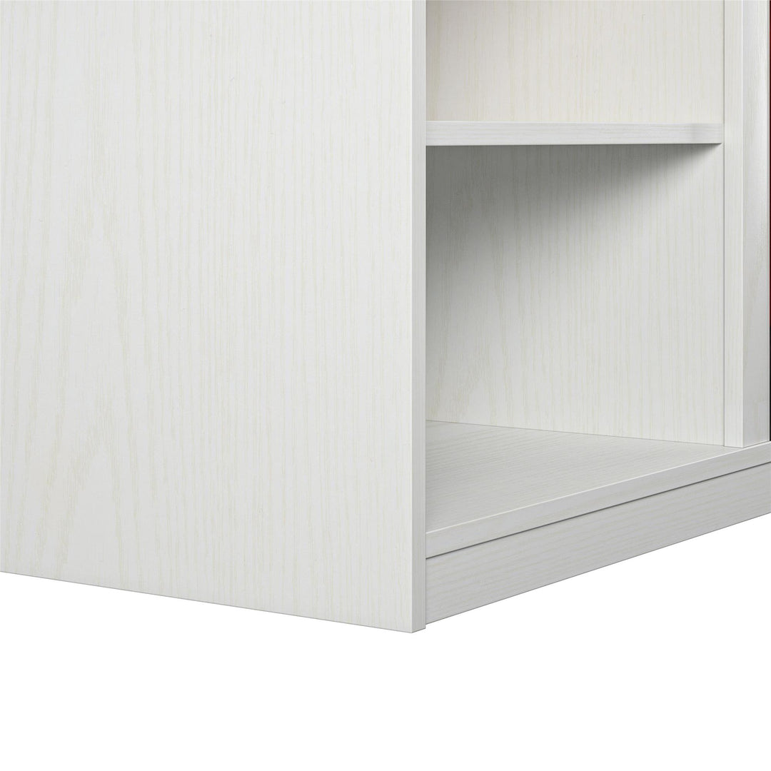 TV Stand with 6 Storage Compartments - White