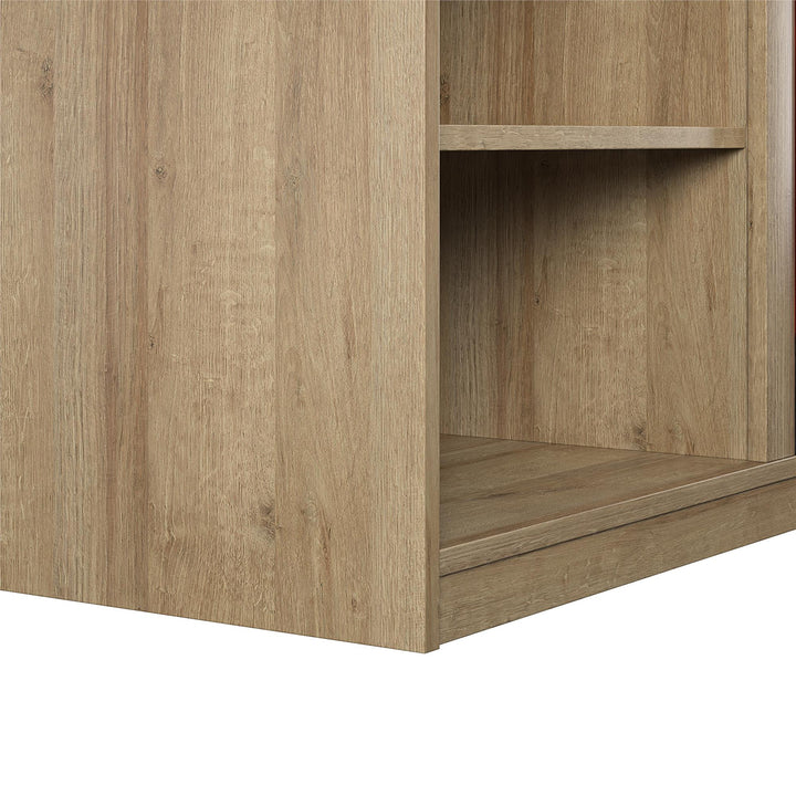  65 inch tv stand with fireplace - Natural