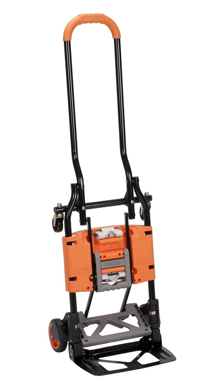 COSCO Shifter Multi-Position Folding Hand Truck and Cart -  Orange 