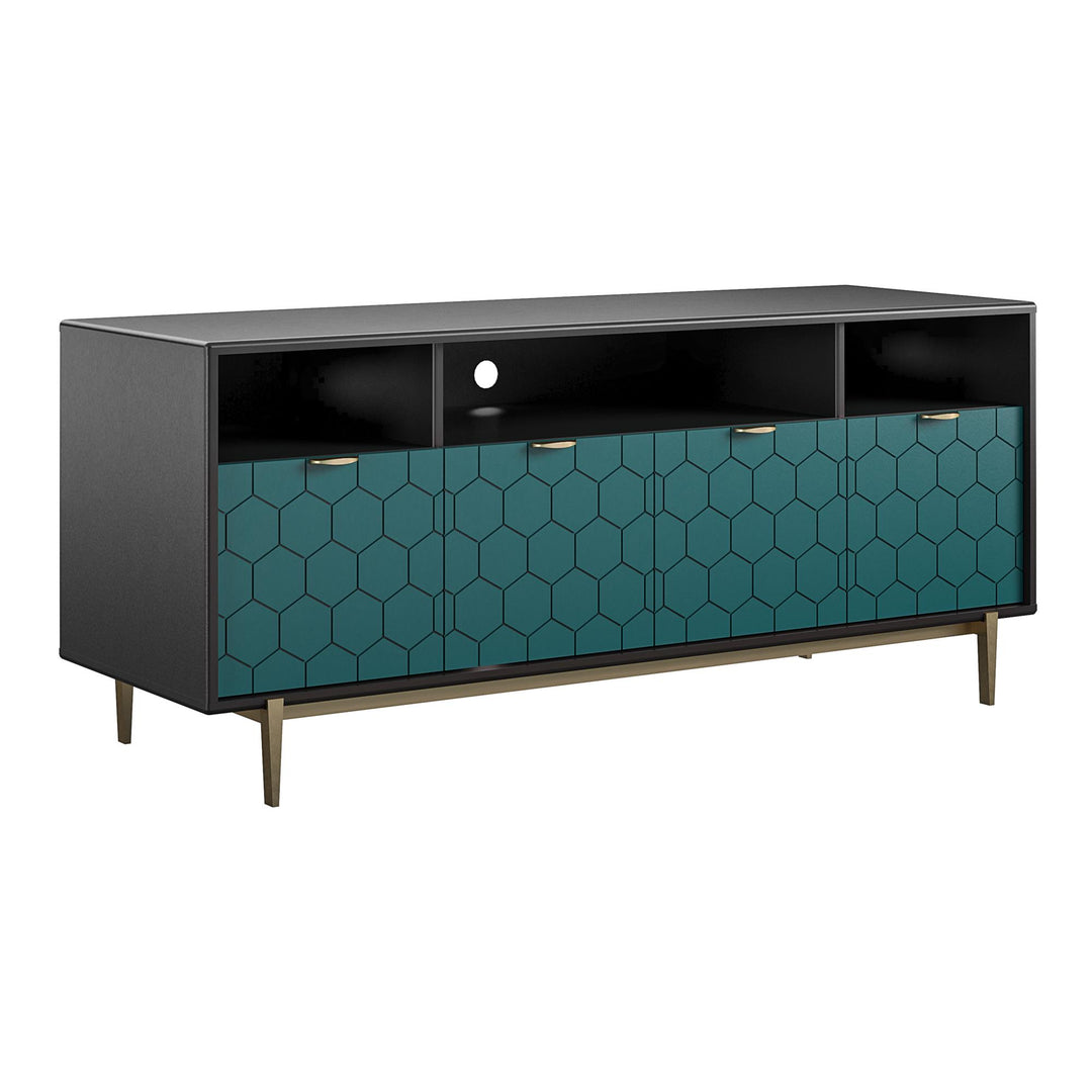 Olivia stand home entertainment setup -  Black