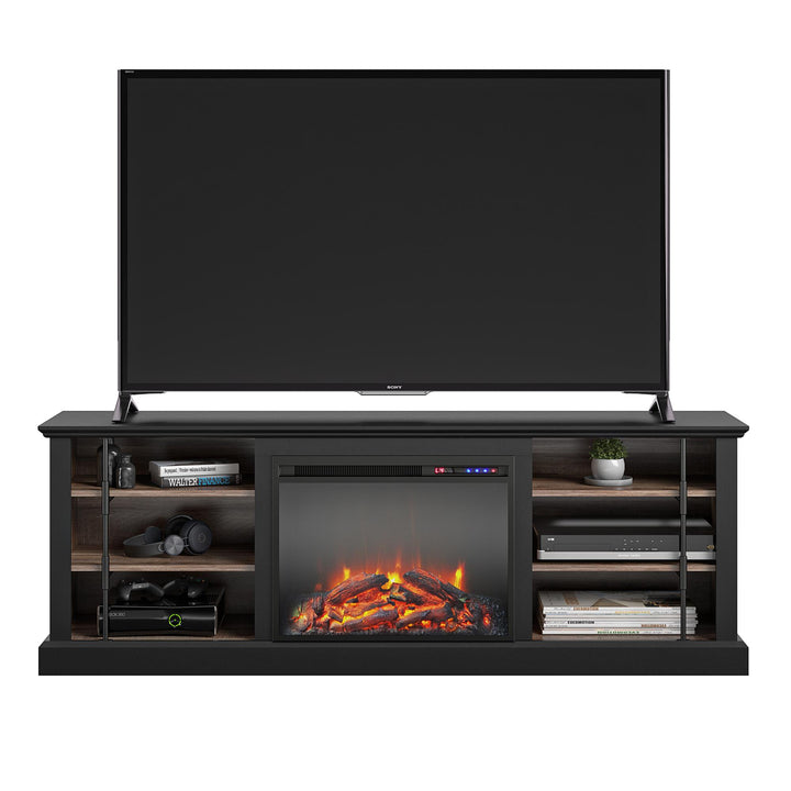 TV console with 23-inch flame -  Black