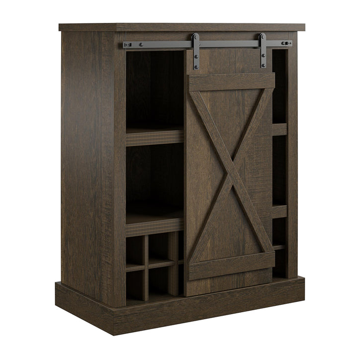 kitchen liquor cabinet - Brown Oak