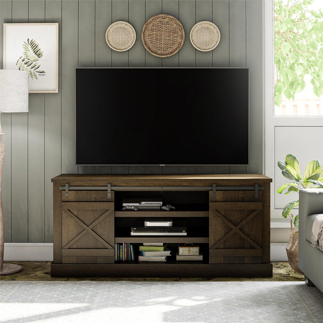 Knox County 70 inch TV stand -  Brown Oak