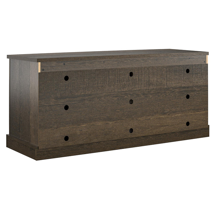 Barn style media stand -  Brown Oak