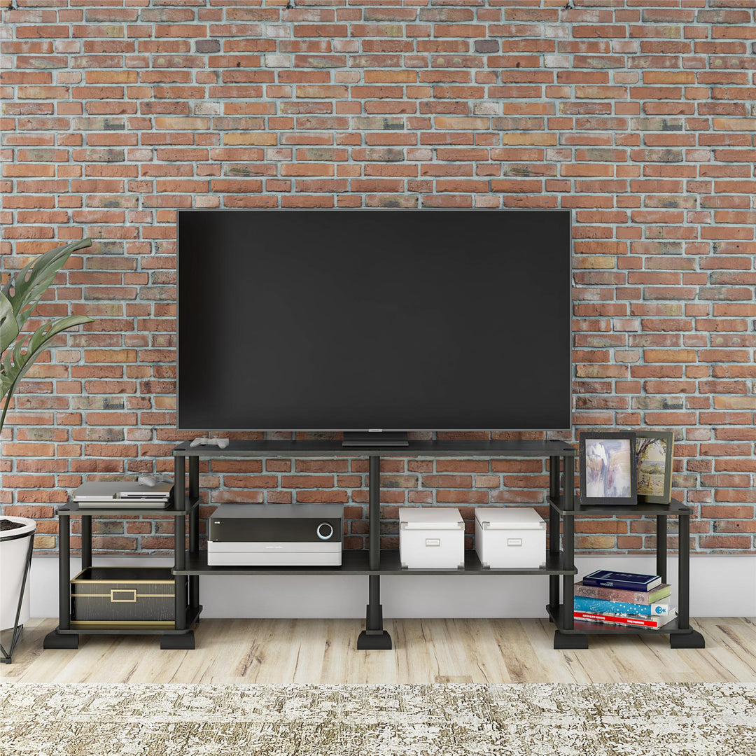 Condor easy assembly TV stand -  Black Oak