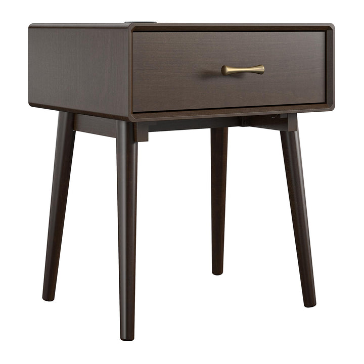 Brittany wooden nightstand for bedroom -  Florence Walnut
