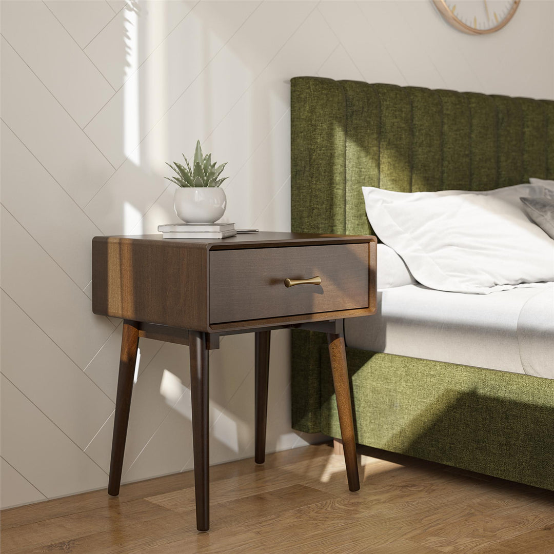 Brittany nightstand with single drawer -  Florence Walnut