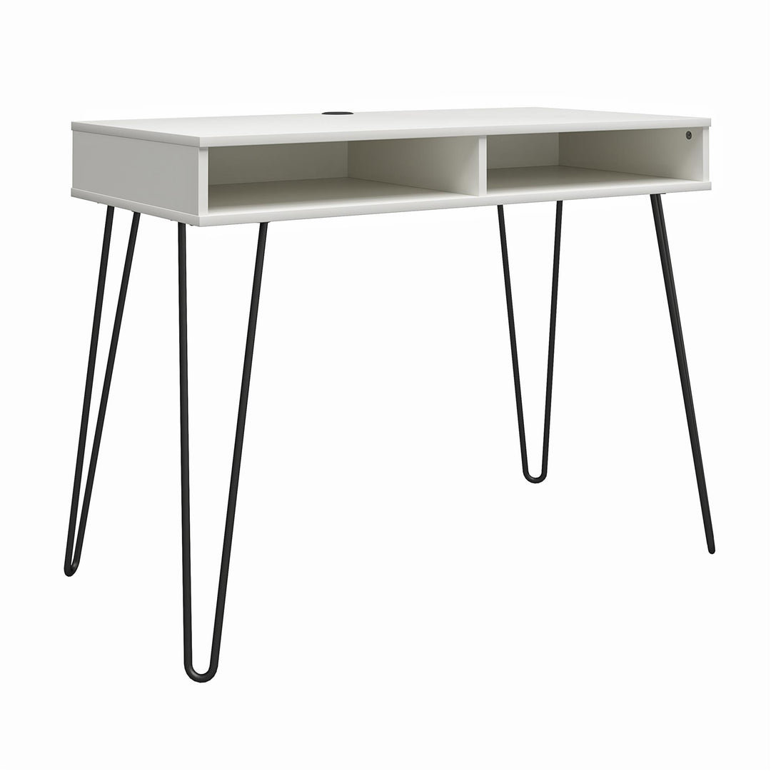Reviews on Atwood desk with hairpin legs -  White