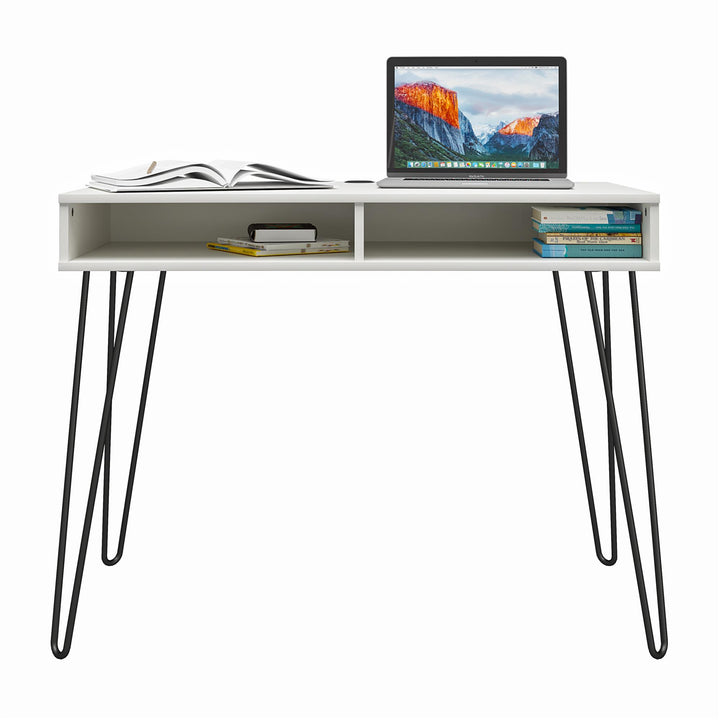 How to assemble Atwood desk with storage shelves -  White