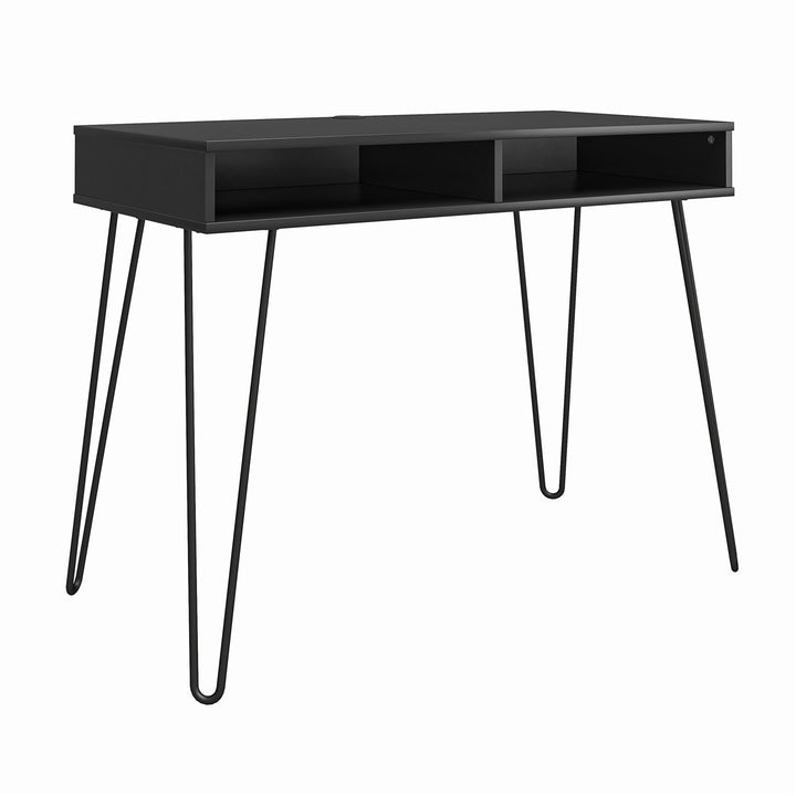 How to assemble Atwood desk with storage shelves -  Black