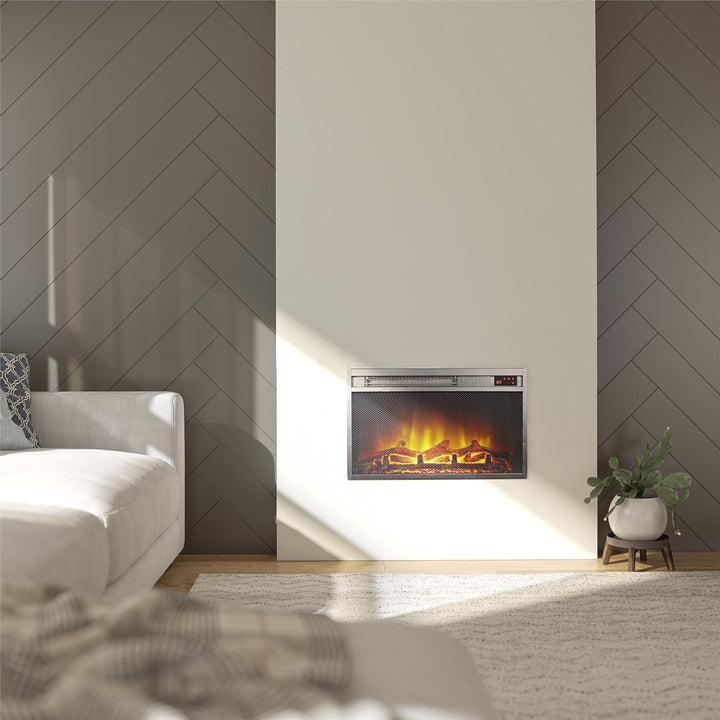 23x14 electric fireplace insert -  Black