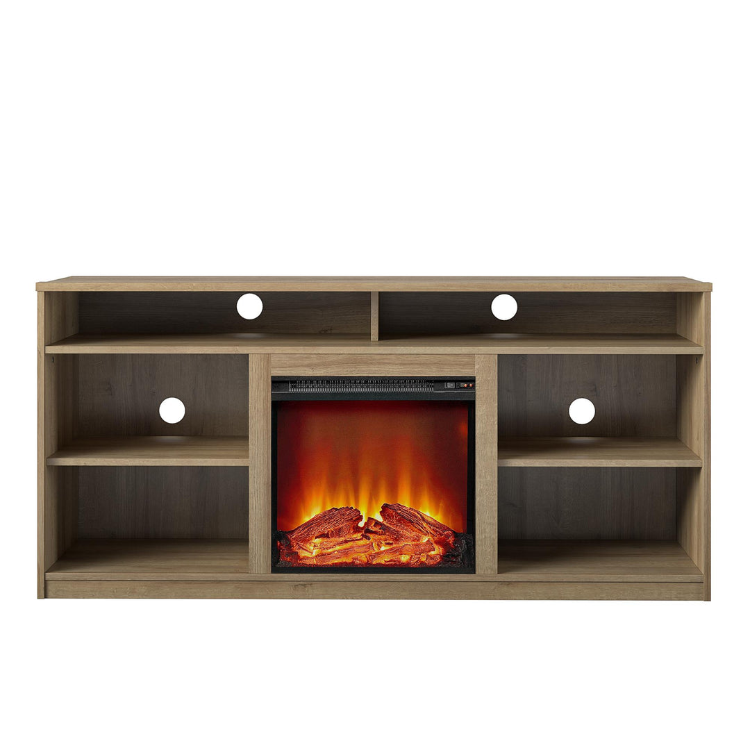 tv stand with fireplace 65 inch - Natural