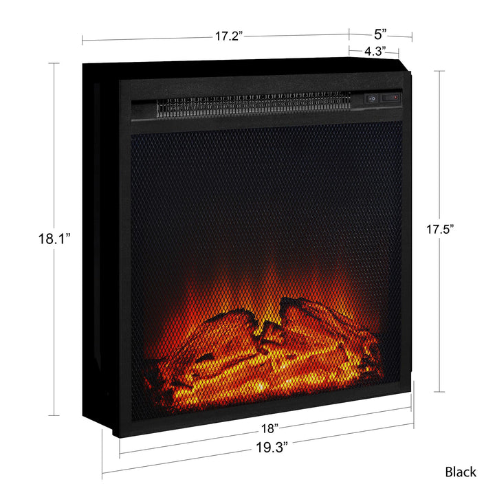 Flame effect mesh insert -  Black