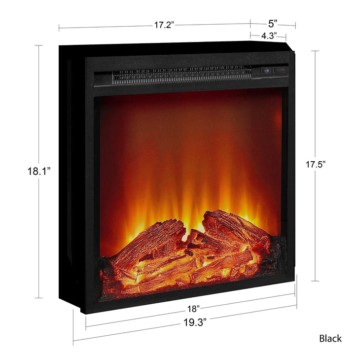 18" Fireplace Insert - F18V66L - Black