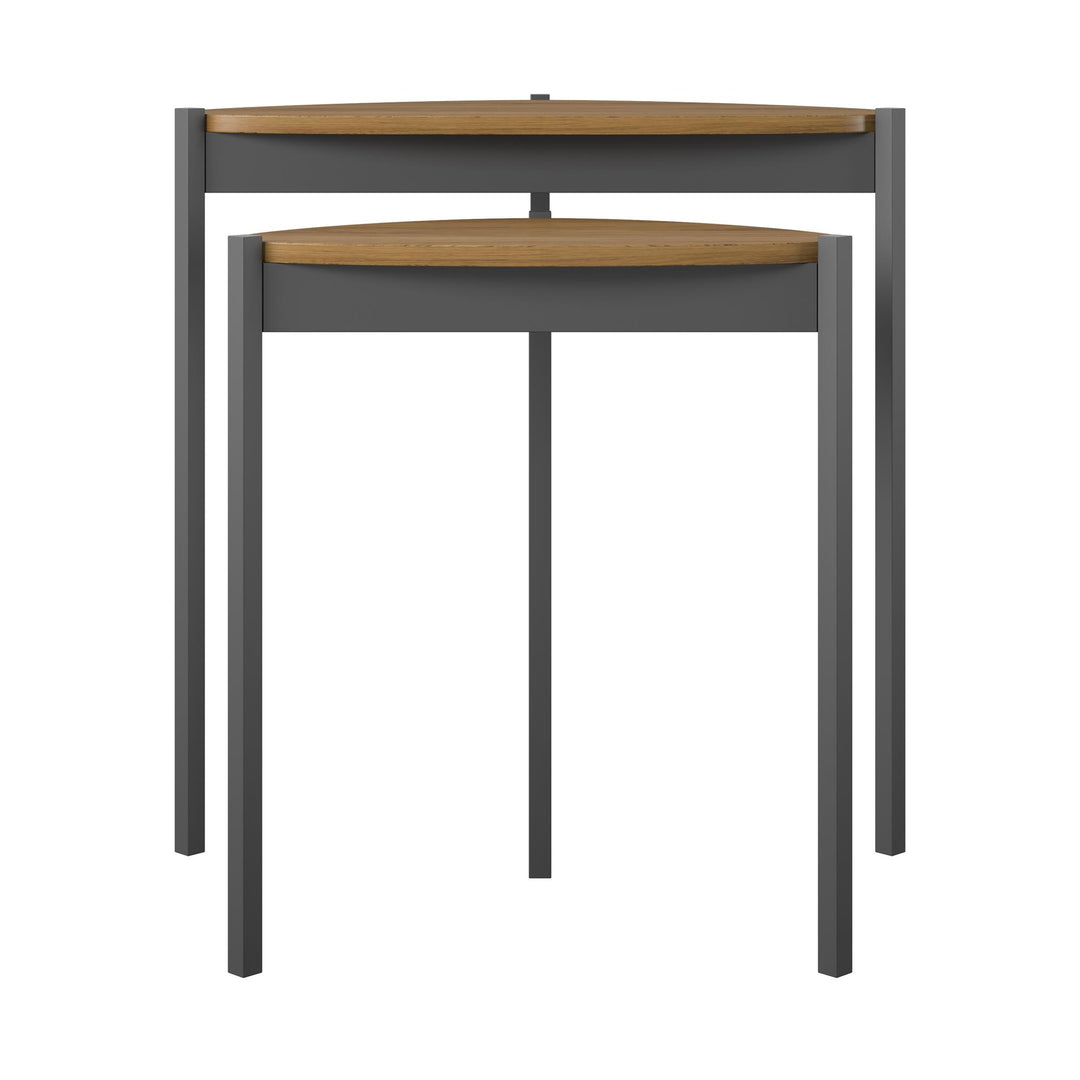 Tallulah wooden nesting side tables -  Gray
