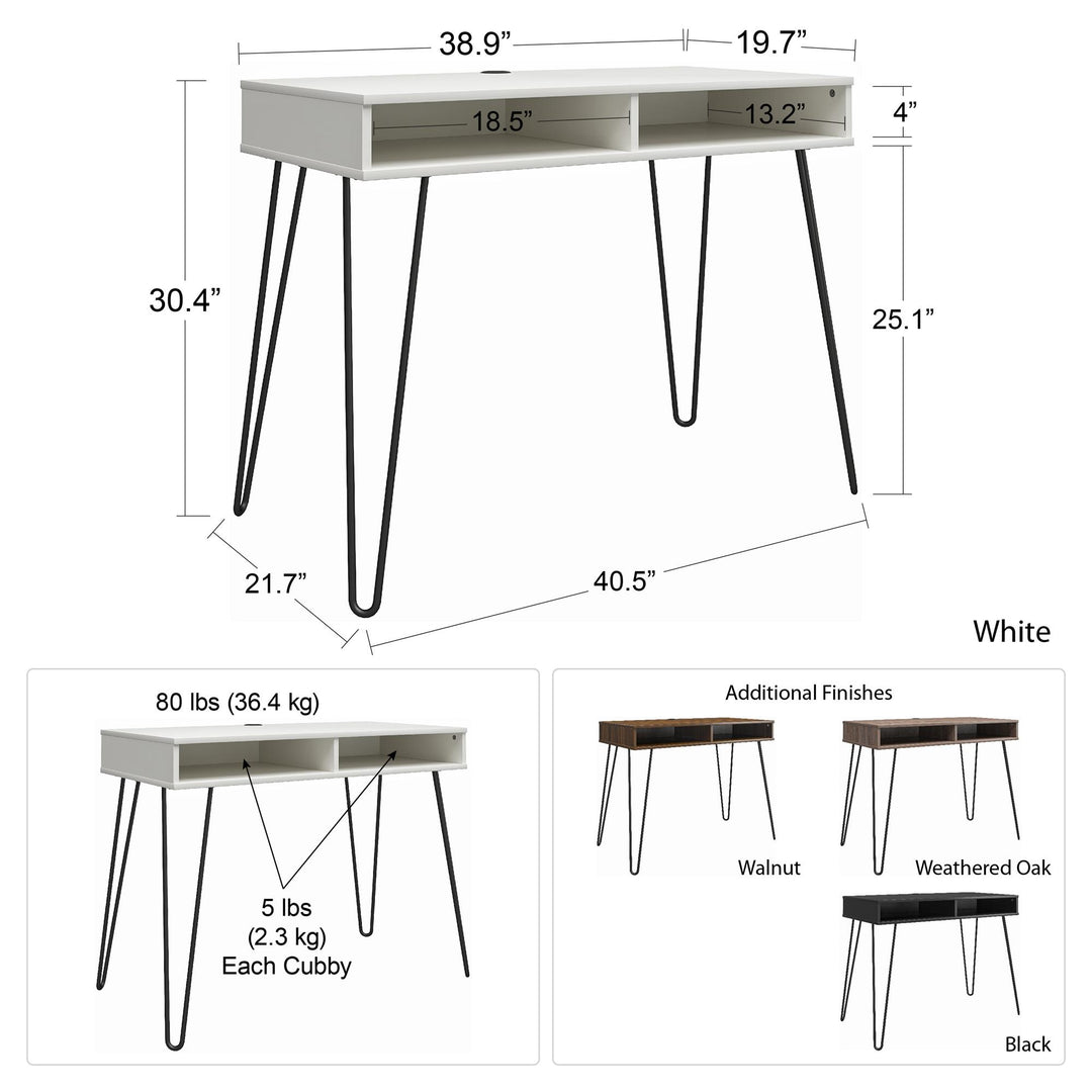 Best chair pairings for hairpin legged desks -  Florence Walnut