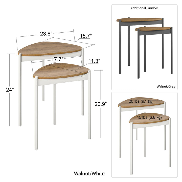 Tallulah tables for small spaces -  Gray