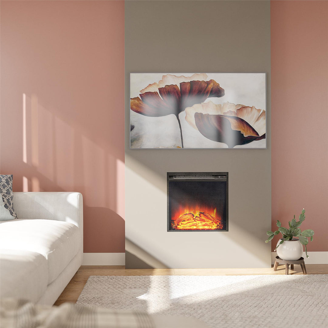 18x18 electric fireplace -  Black