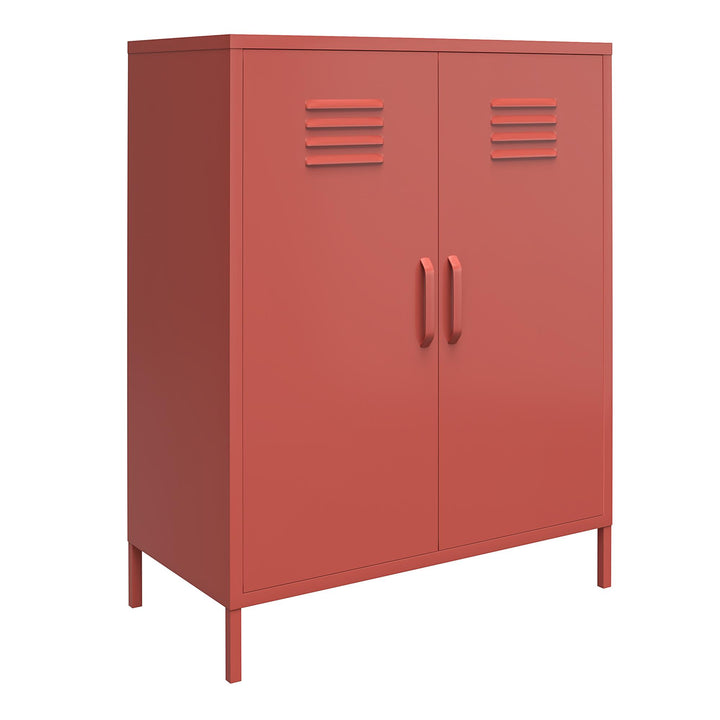 2 door cabinet with shelves - Terracotta