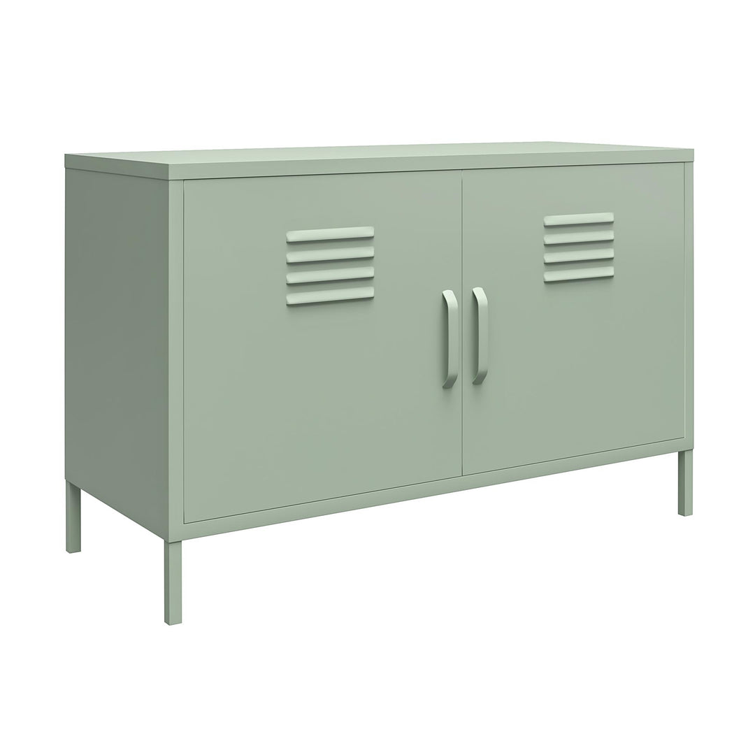 Small accent storage cabinet with doors - Pale Green