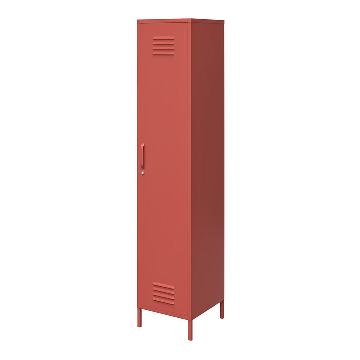 Single door metal locker cabinet - Terracotta
