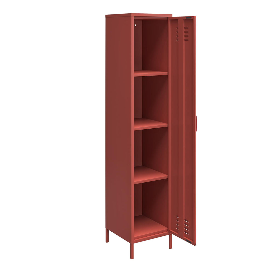 Single door cabinet with shelves - Terracotta