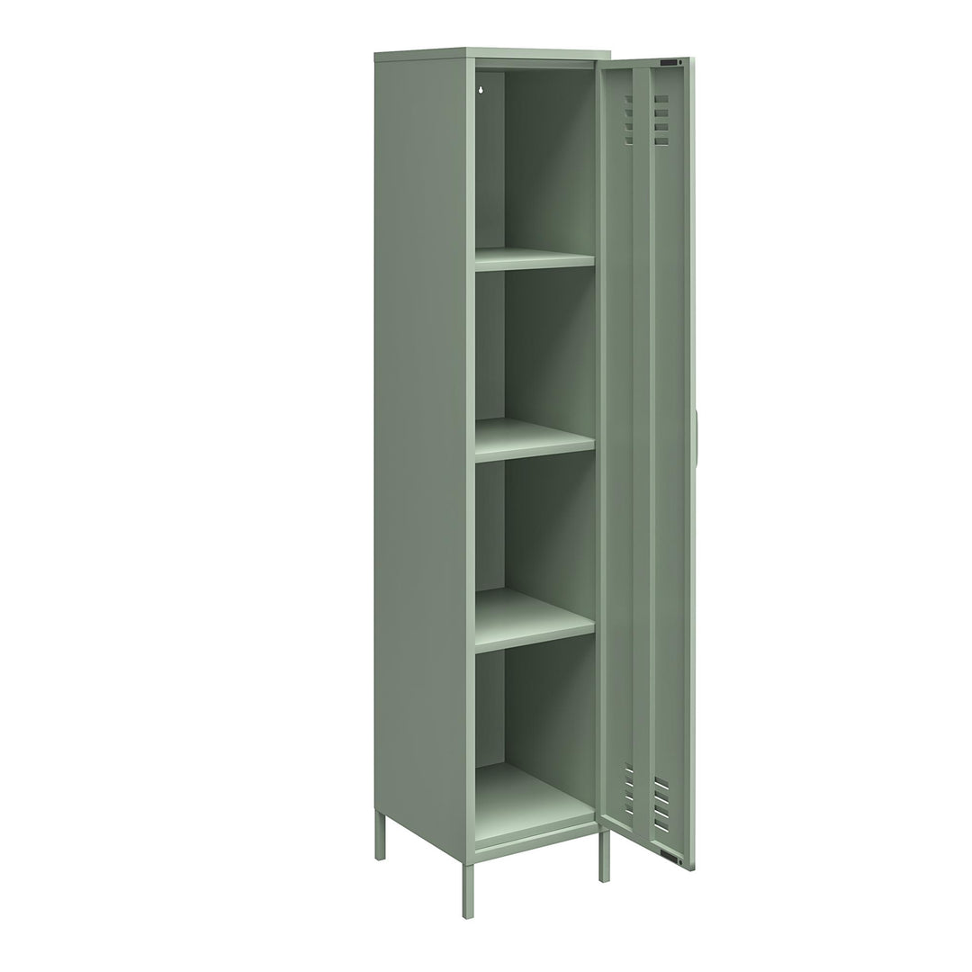 Single door cabinet with shelves - Pale Green