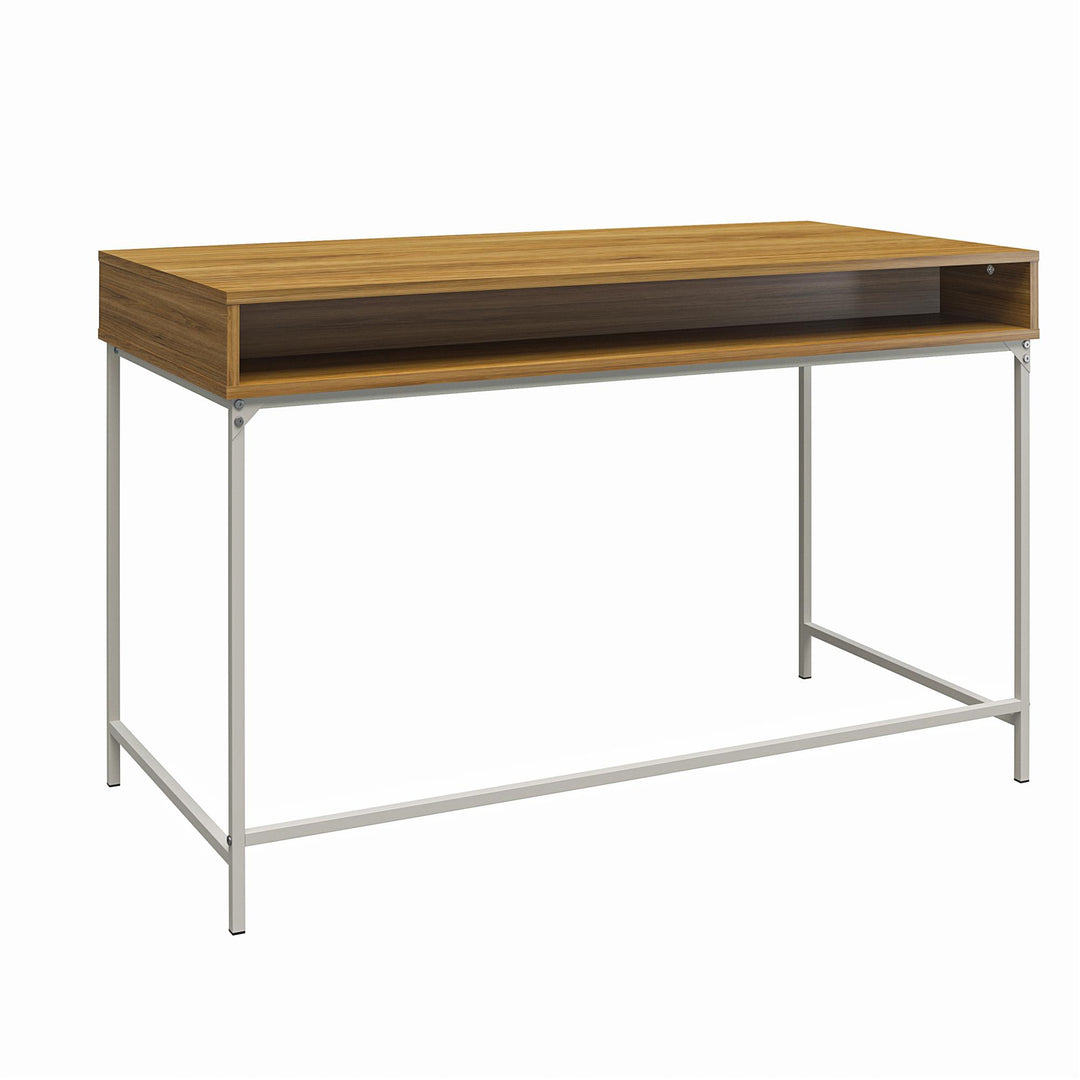 desk with drawers and outlets - Walnut