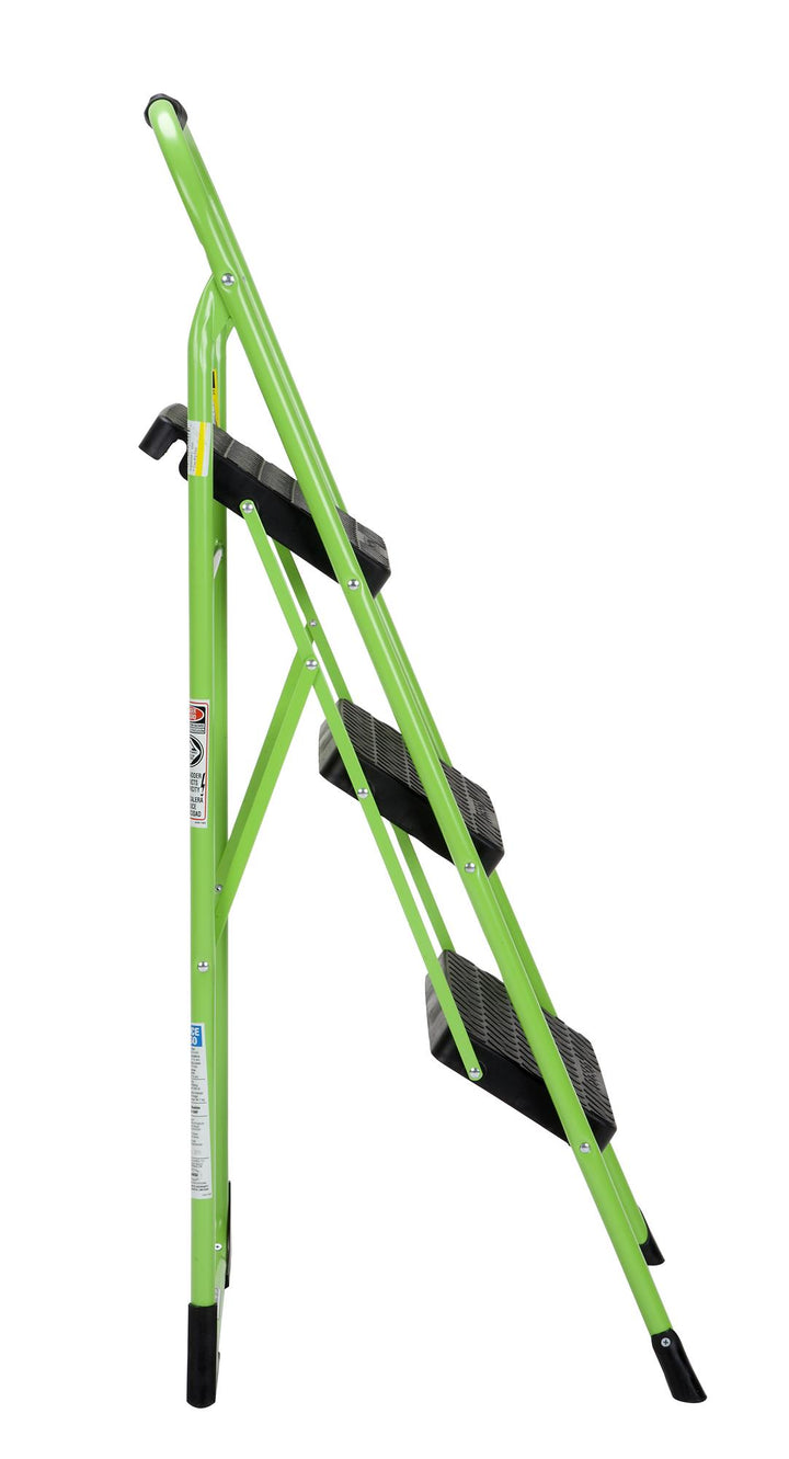 Durable 3-step folding stool - Green Leaf