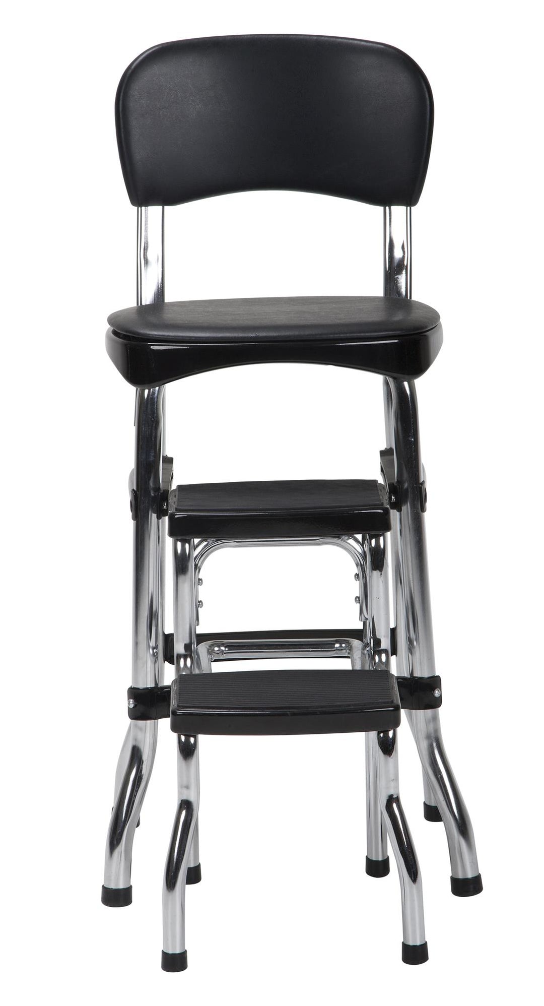 Retro Chair with Pull-Out Steps -  Black 
