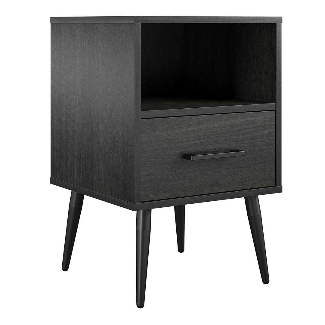 Side table with multi-functional design - Black Oak