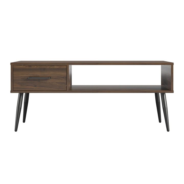 Functional and versatile coffee table with storage - Florence Walnut