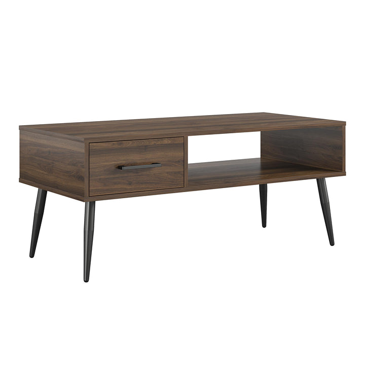 Coffee table with integrated storage space - Florence Walnut