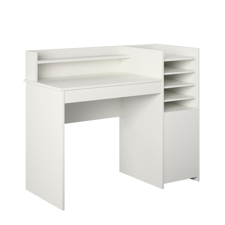 Arleta multi-shelf craft desk -  White