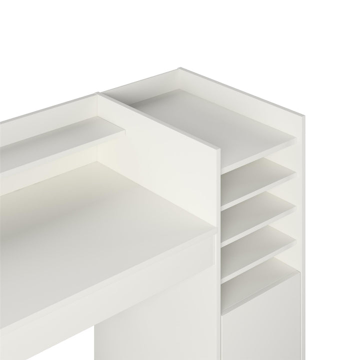 Open shelf craft workstation -  White