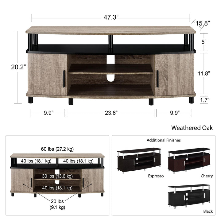 Stylish media cabinet for flat screen TV -  Espresso