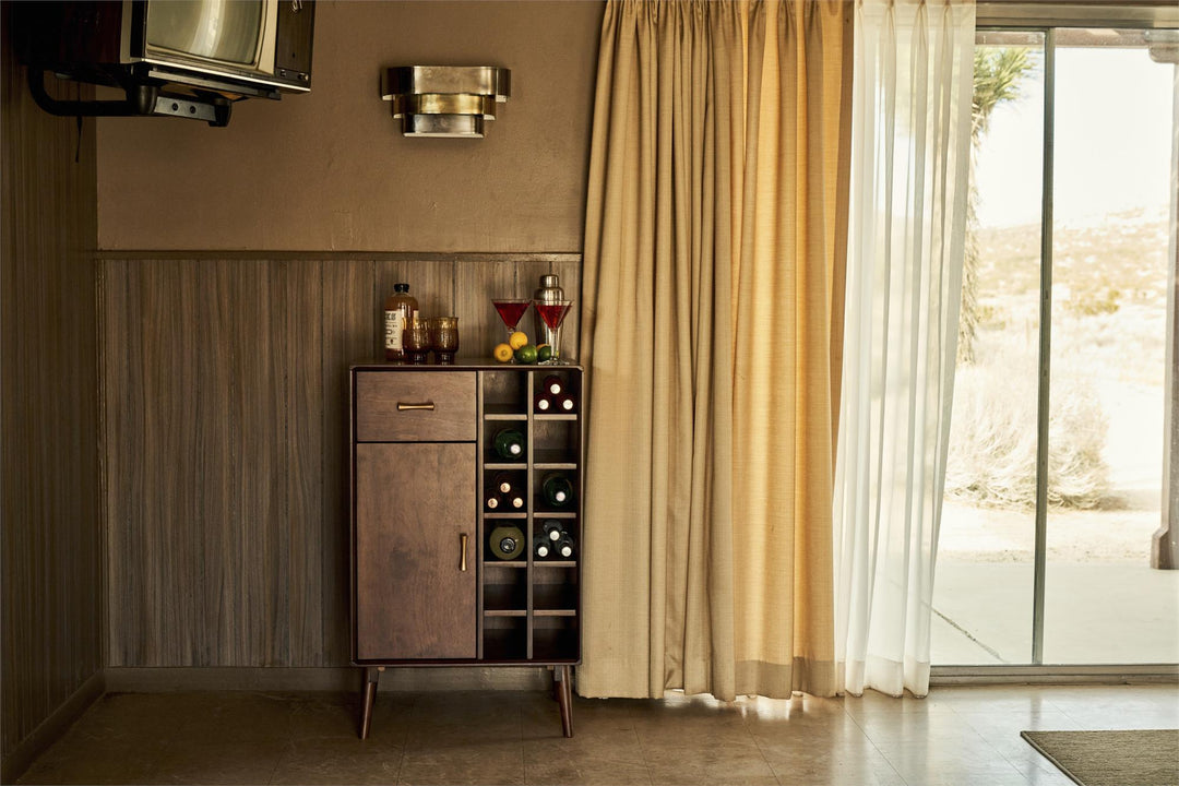 Brittany cabinet for wine and spirits -  Florence Walnut