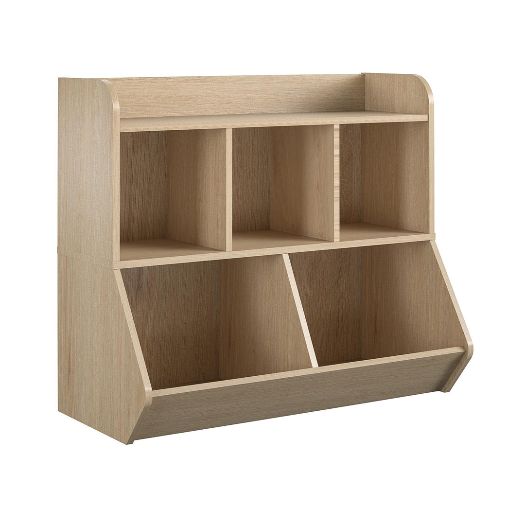 toy box compartments - Blonde Oak