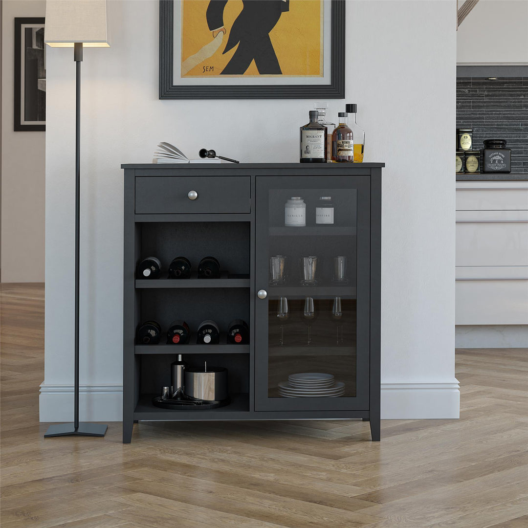 Tuxedo elegant bar cabinet design -  Black