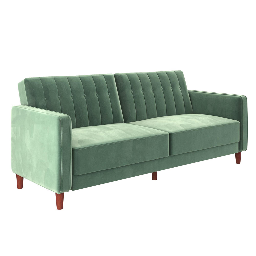 Futon with Button Tufting -  Light Green