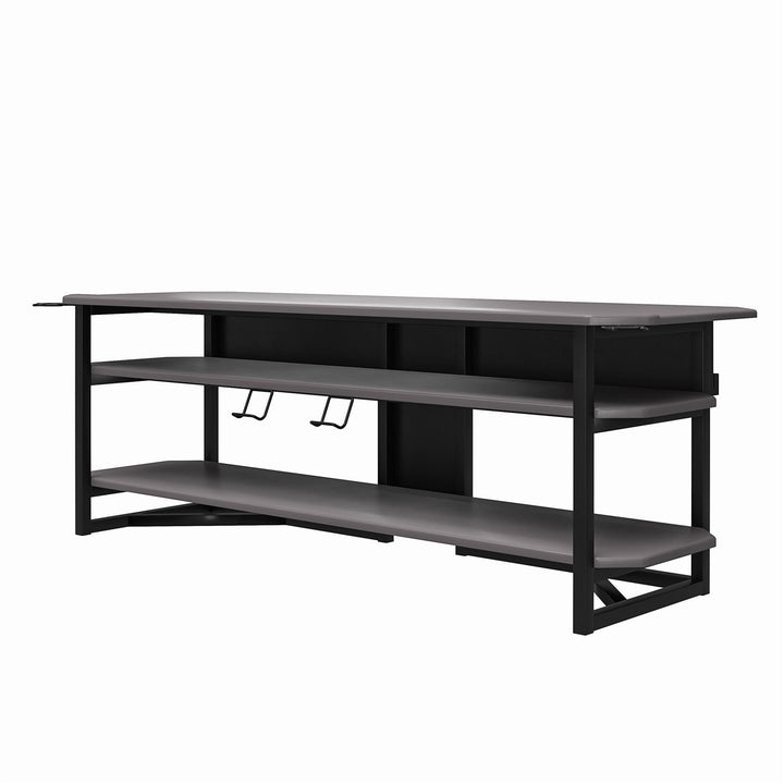 Dual-tier Quest TV stand -  Gray