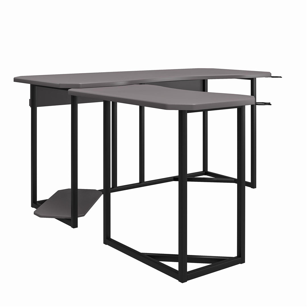 Quest Desk with Wire Management System -  Gray