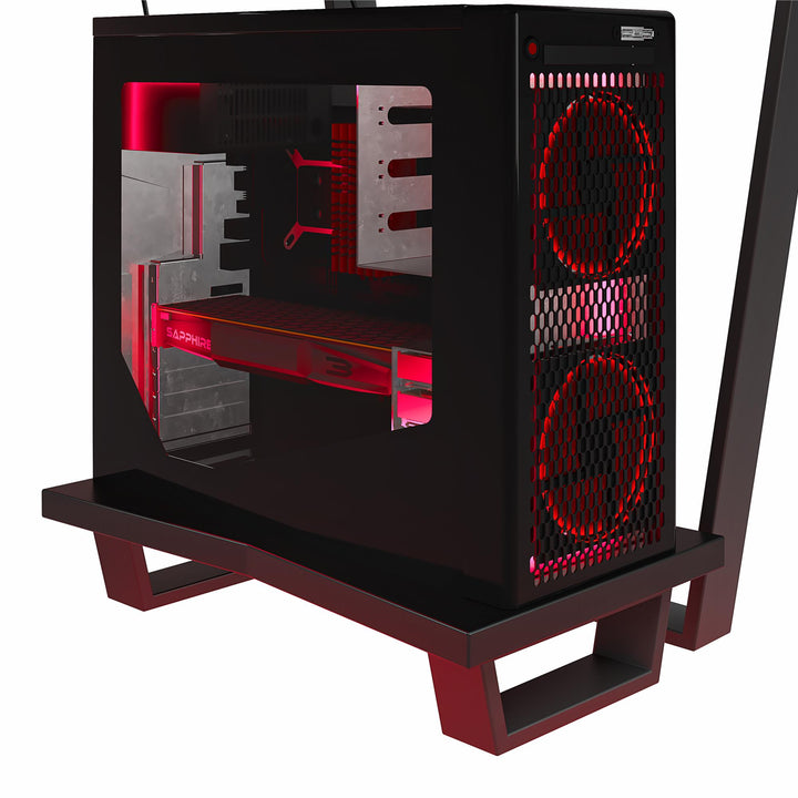 Genesis Metal Gaming L Desk with CPU Stand - Black