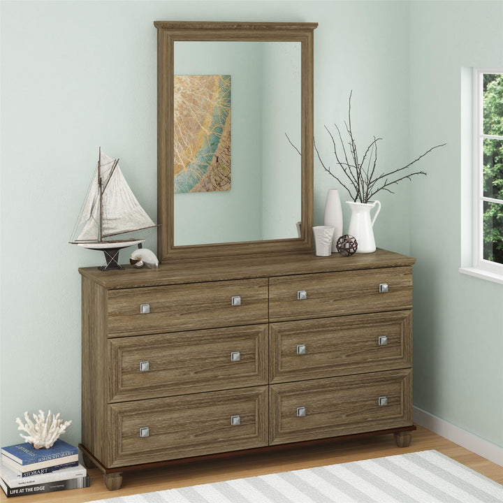 Hanover Creek elegant mirror -  Weathered Oak