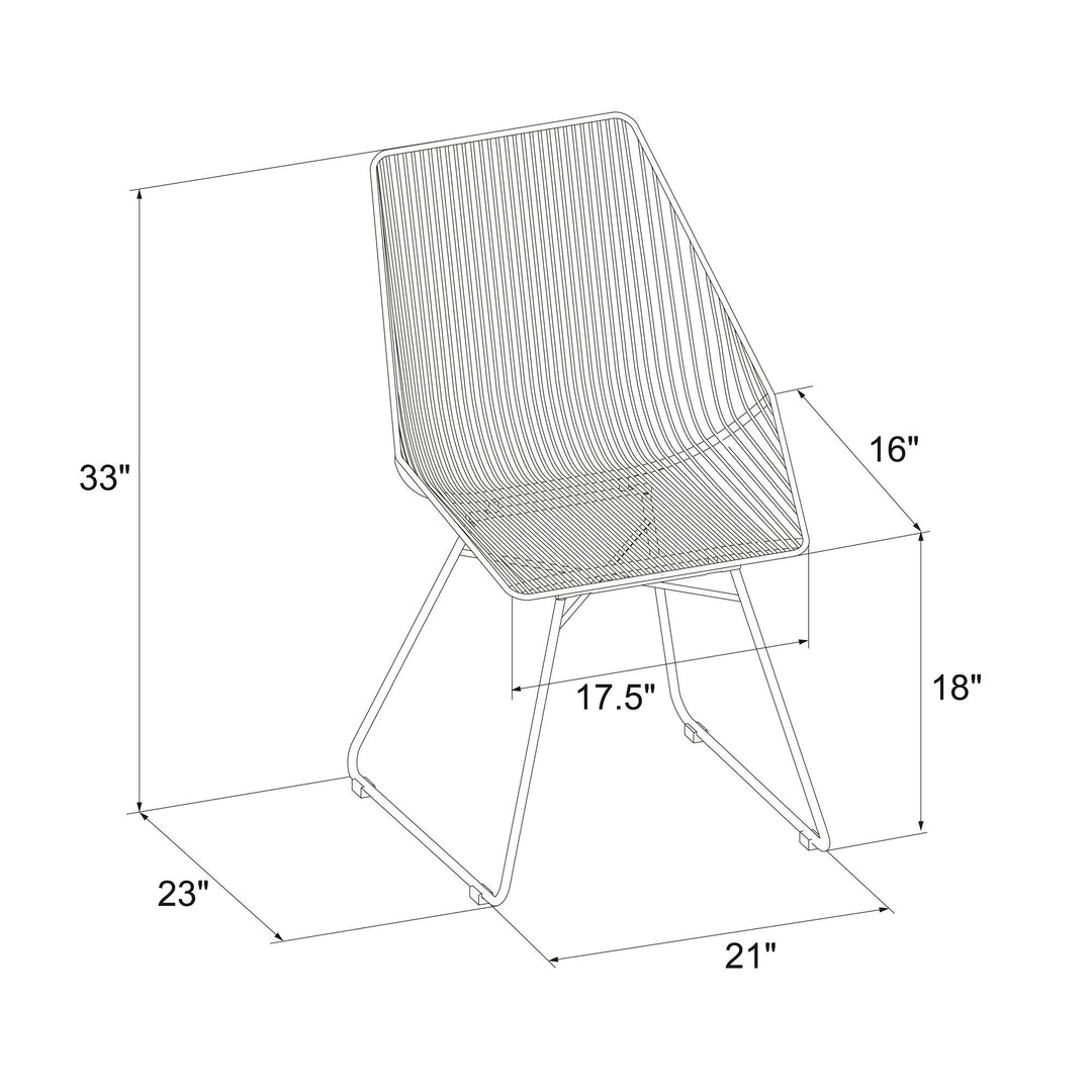 Durable metal chair Ellis style -  Gray