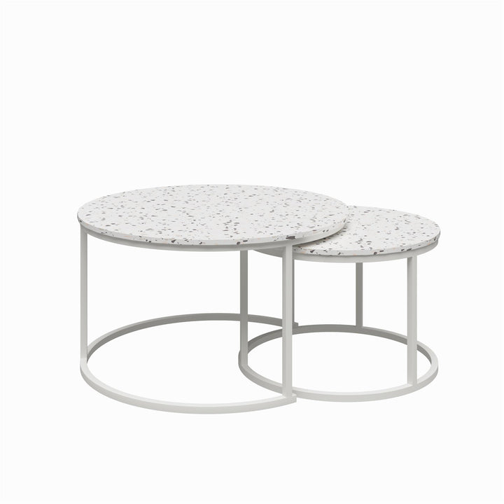 CosmoLiving by Cosmopolitan Amelia Nesting Coffee Tables  -  Terrazzo