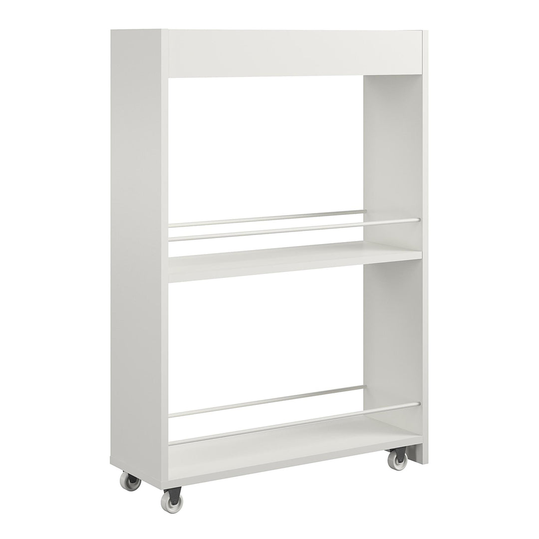 Efficient laundry cart design with lower shelves by Trestle -  White
